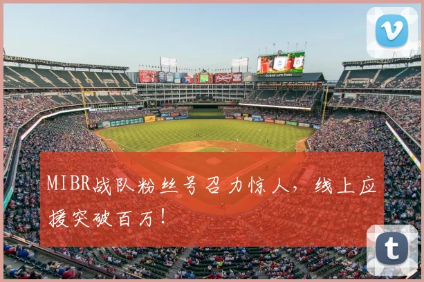 MIBR战队粉丝号召力惊人,线上应援突破百万!