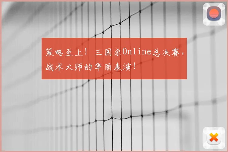 策略至上！三国杀Online总决赛，战术大师的华丽表演！